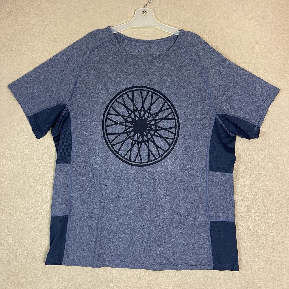 Soulecycle T Shirt Mens‎ L Blue Athletic Performance Short Sleeve Crew Neck Tee